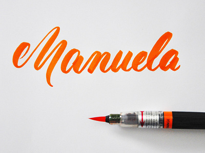 Manuela brush lettering