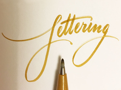 Lettering brush pen lettering