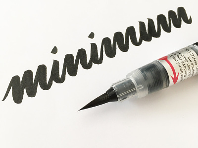 Minimum brush pen lettering