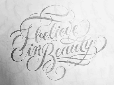 Beauty lettering sketch