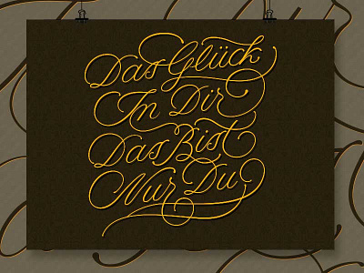 Glueck copperplate lettering