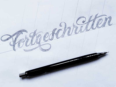 Fortgeschritten lettering sketch