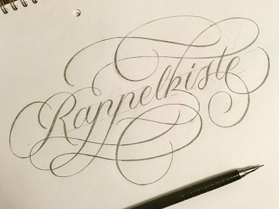 Rappelkiste lettering sketch