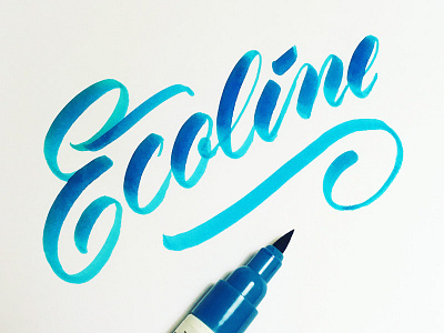 Ecoline brush lettering