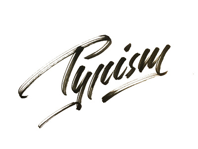 Typism brush lettering