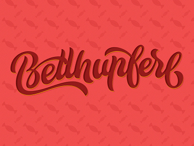 Betthupferl lettering script
