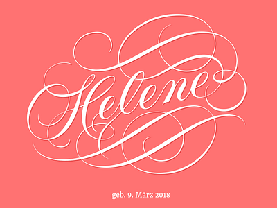 Helene flourishes lettering