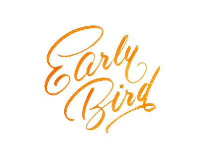 Earlybird brushlettering