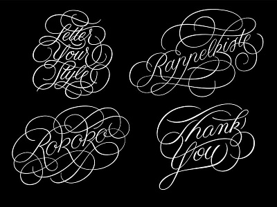 Flourishes Compilation flourishes handlettering