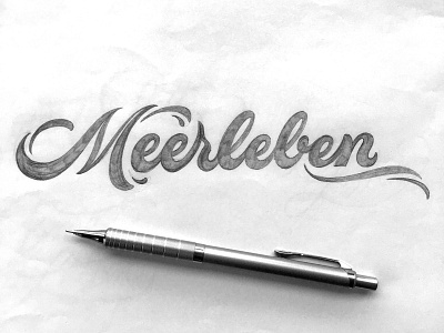 Meerleben lettering sketch