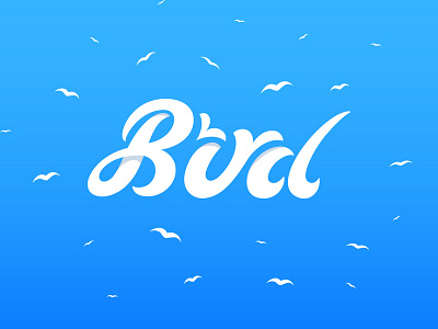 Bird lettering script