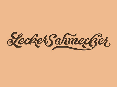 Leckerschmecker lettering script