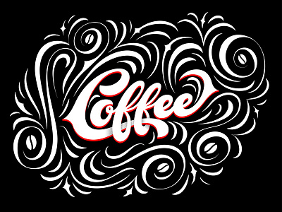 Coffee lettering script