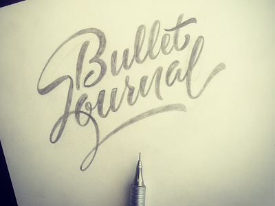 Bulletjournal lettering sketch