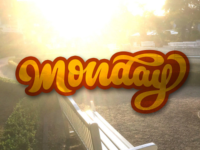 Monday foto lettering script