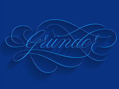 Gruender flourishes lettering