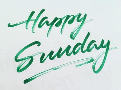 Happy Sunday brush brushlettering lettering