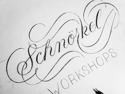 Schnörkel flourishes lettering script