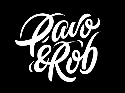 Pavo&Rob lettering logo script