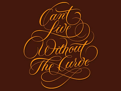 Curve flourishes lettering script