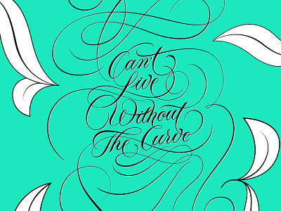 Curve 2 flourishes lettering script