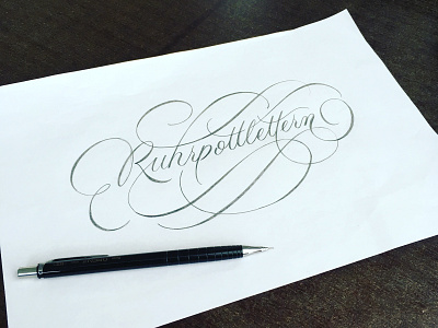 Ruhrpottlettern flourishes lettering script sketch