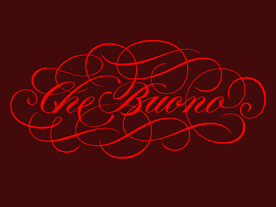 Che buono flourishes lettering