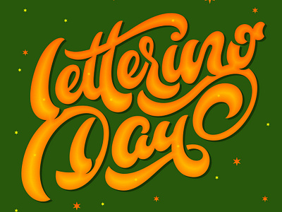 Lettering Day flourishes lettering script texture