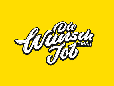 Wunschjob lettering logo script