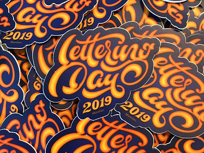 Lettering Day 2019 flourishes lettering script sticker