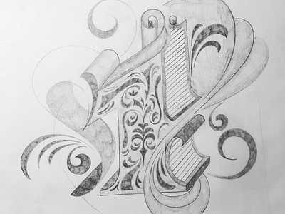 1 flourishes lettering sketch