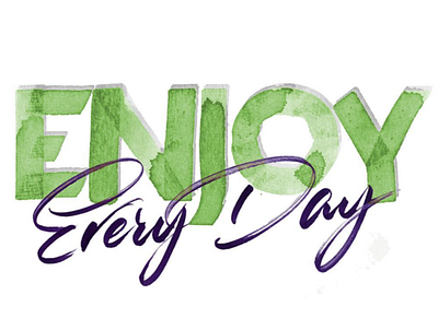 enjoy brush brushlettering lettering