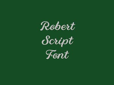 Robert's Script Font font script