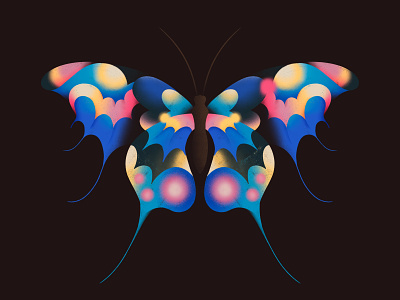 Butterfly abstract animal brazil butterfly gradient illustration insect pattern reborn