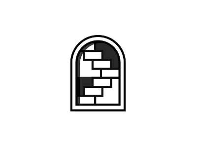 Basement basement logo stairs symbol
