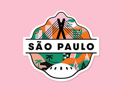 São Paulo Sticker badge brazil city latin america sao paulo sticker vignette