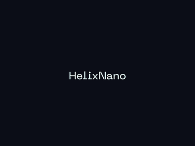 HelixNano logo art direction brand design branding design graphic design logo typography