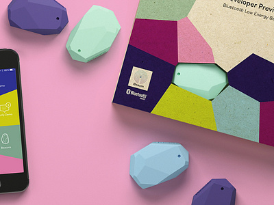 Estimote beacons, app & packaging