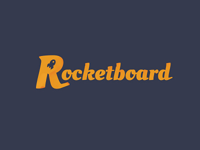 Rocketboard Logo branding clean construction identity logo modern no monkey business orange property rocketboard rocketbook type