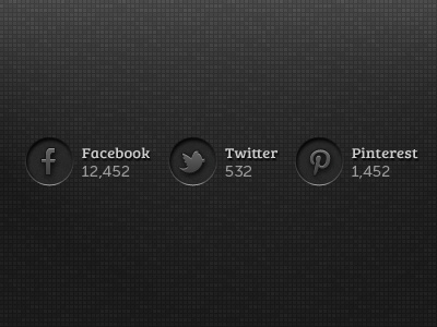 Social Icons buttons facebook fresh tilled soil icons pinterest social social button twitter ui ui elements