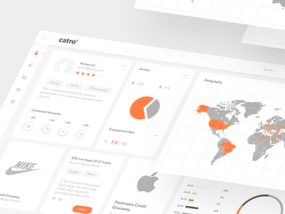 Dashboard "Carto" animation app dashboard design flat statistics typography ui ux