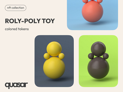 ROLY-POLY NFT COLLECTION | COLORED TOKENS 3d cinema4d cryptoart cryptocurrency design illustration nft nft art octane
