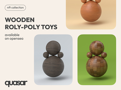 ROLY-POLY NFT COLLECTION | WOODEN TOKENS 3d cinema4d cryptoart cryptocurrency design illustration nft nft art octane