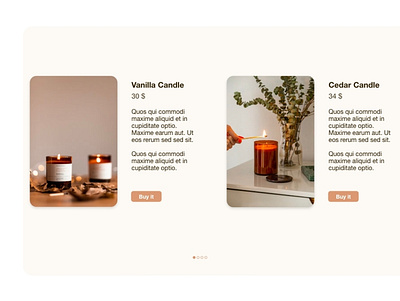 Candle Shop app design graphic design mds shift nudge ui web design webdesign
