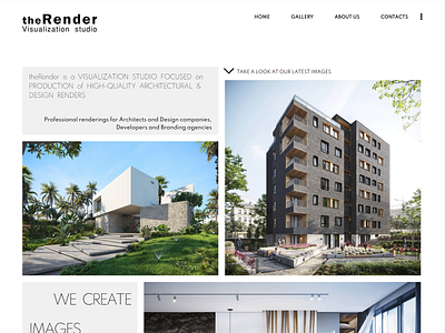 "theRender" visualization studio 3d branding design graphic design logo ui ux web web design