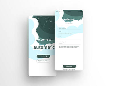 Automa °C app design mobile ui ux