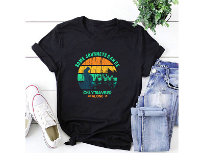 Some journeys can be only traveled alone t-shirt design typography