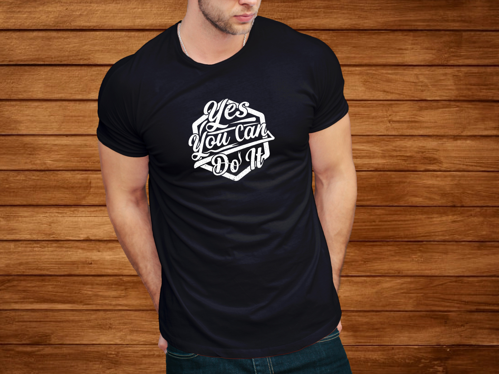 Yes you can do it typography t shirt design by MD. WASIM AKRAM on Dribbble