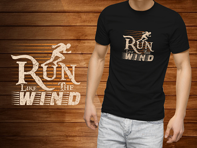 Run like the wind t shirt design design good things good time illustration inspirational motivational take time tshirt typographic typography