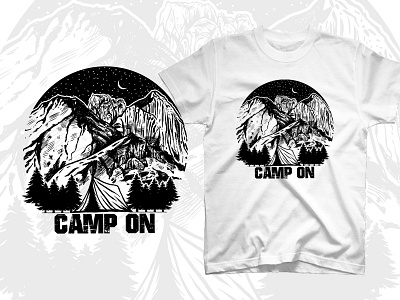 Camp on camping t shirt design